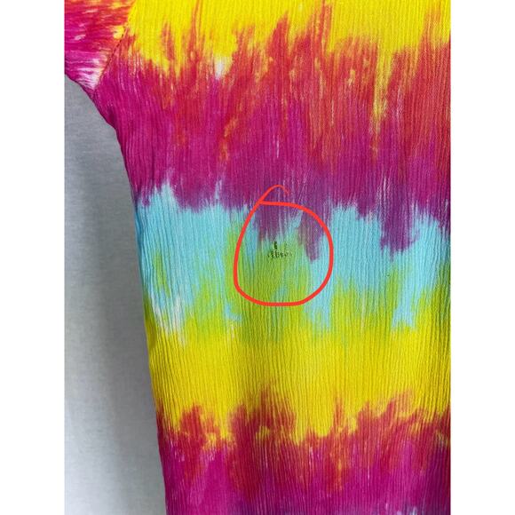 ⭐️ One Teaspoon Rainbow Tie Dye Mini Dress Boho Hippie Artsy Psychedelic Pride - Picture 6 of 10